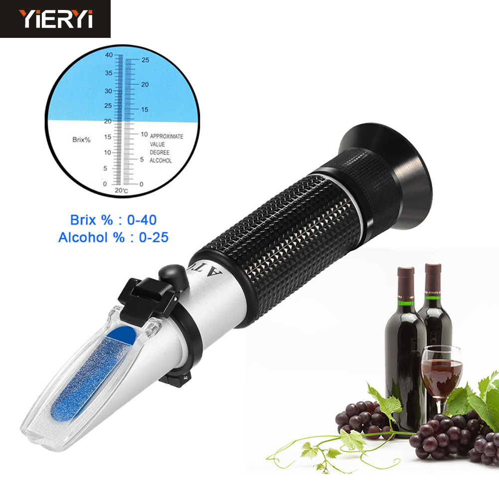 Marine Aquarium Refractometer - 0-40% Брикса 0-25% Рефрактометр для спирта,