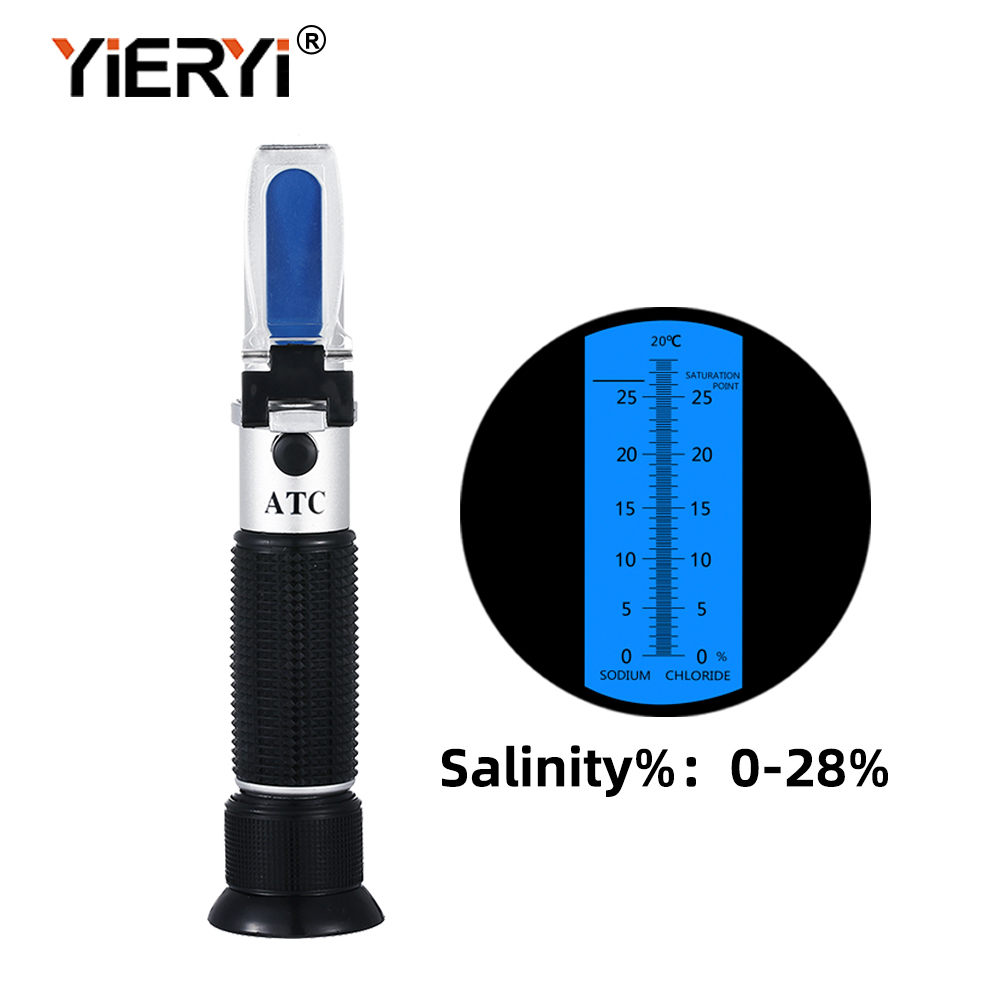 Marine Aquarium Refractometer - Yieryi портативный 0-28% рефрактометр соли, измеритель