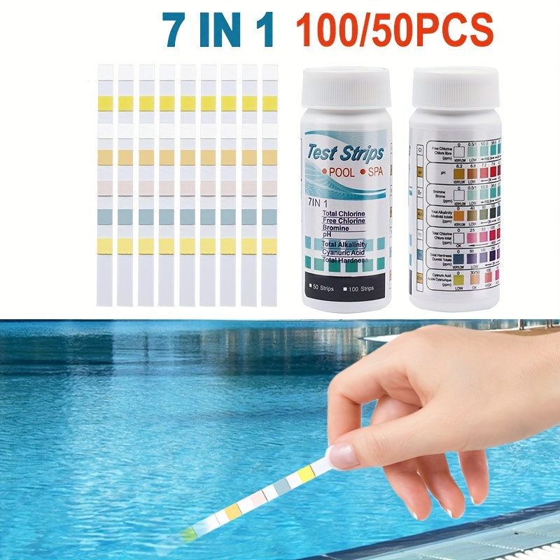 Marine Aquarium Water Testing - 7-в-1 50/100 шт. тест-полоска для бассейна