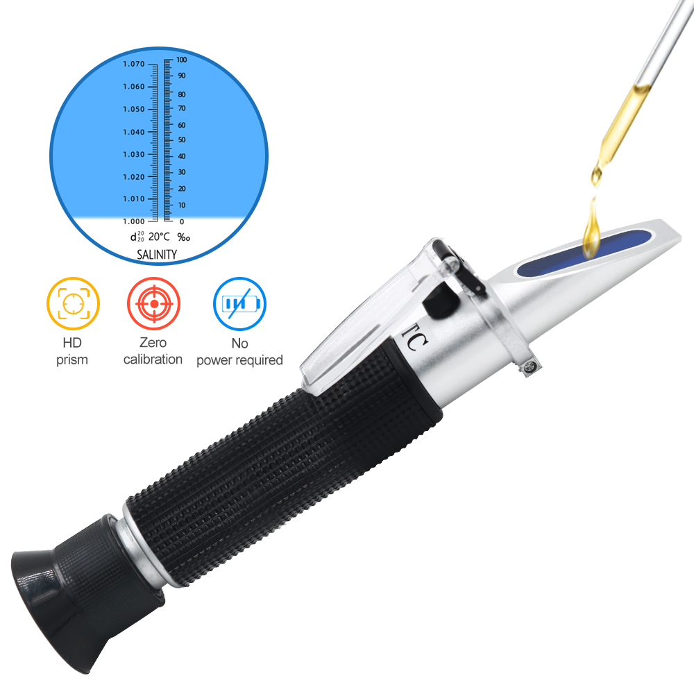Marine Aquarium Refractometer - Ручной рефрактометр солености 0-100% салинометр 1.000-1.070SG