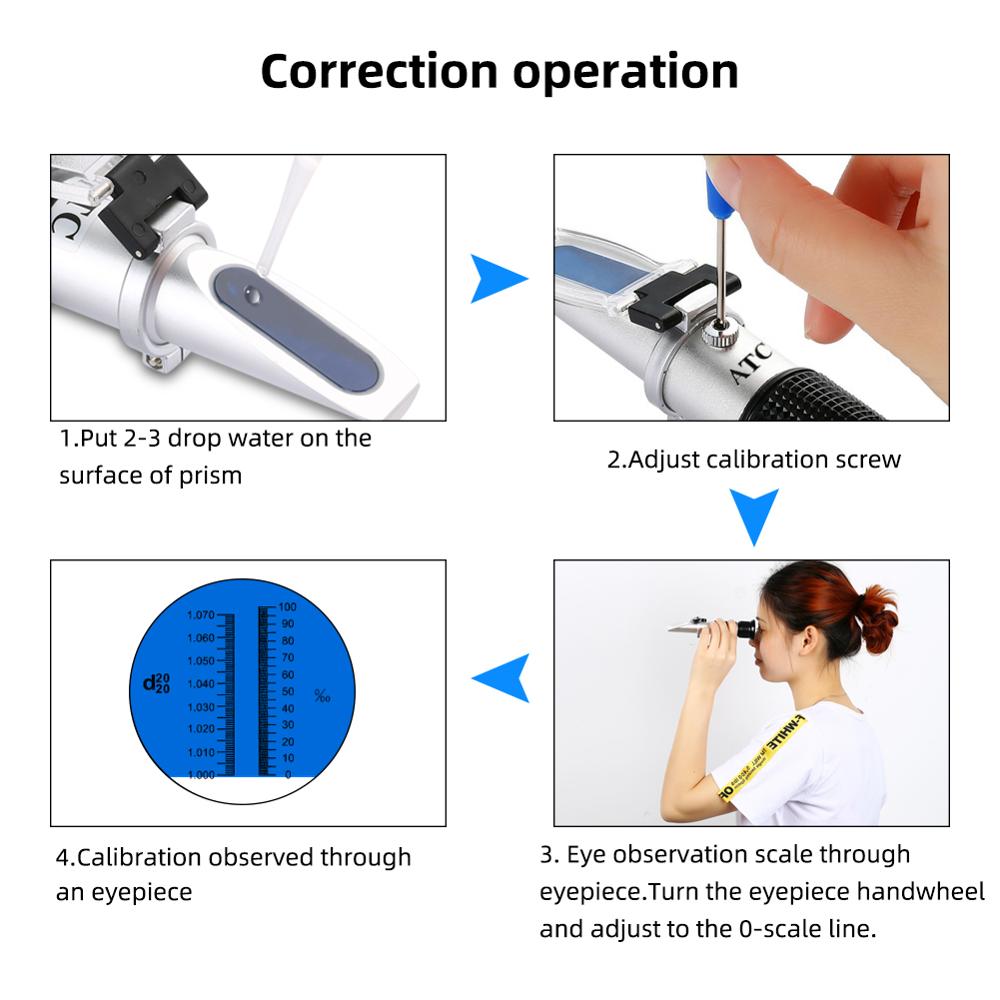 0-40% Брикса 0-25% Рефрактомет – обзор и цена Marine Aquarium Refractometer