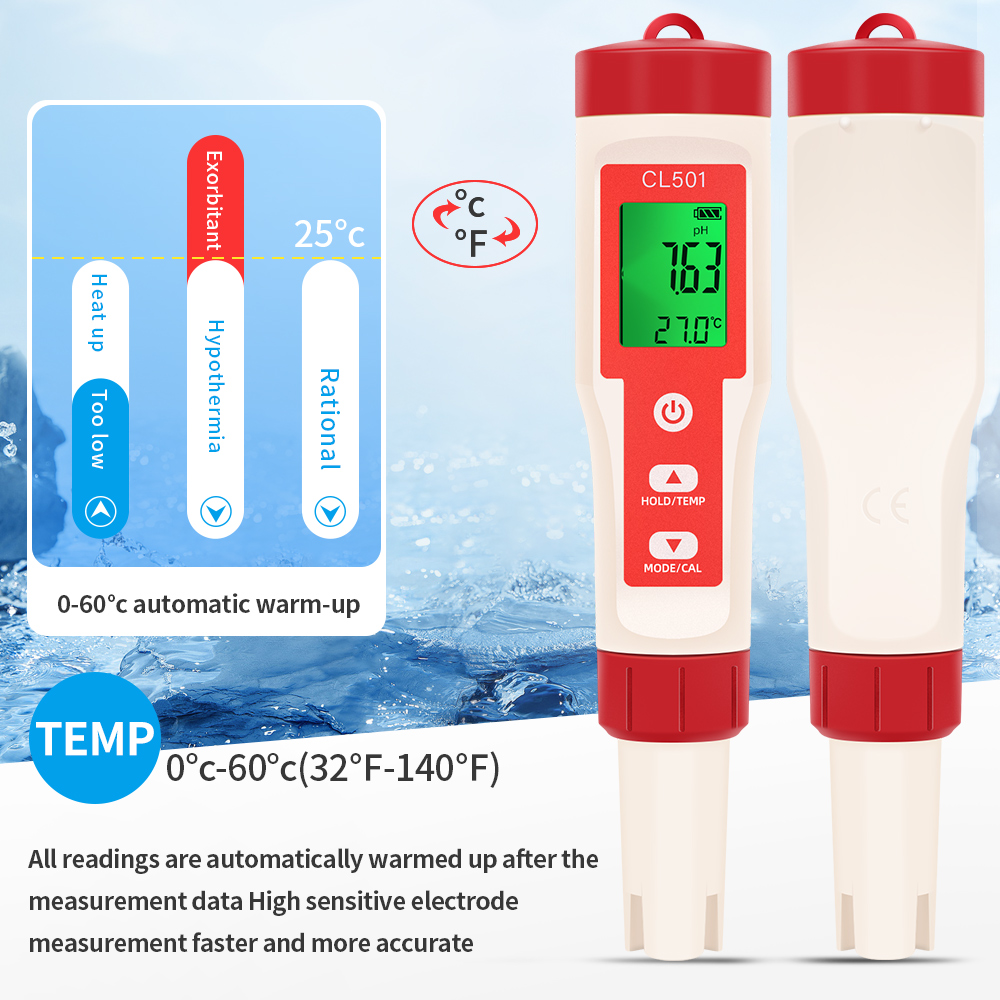 PH/CL2/H2/ORP/измеритель темпе – обзор и цена Marine Aquarium Water Testing