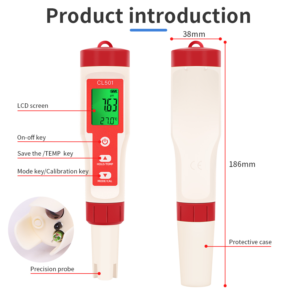 PH/CL2/H2/ORP/измеритель темпе – обзор и цена Marine Aquarium Water Testing