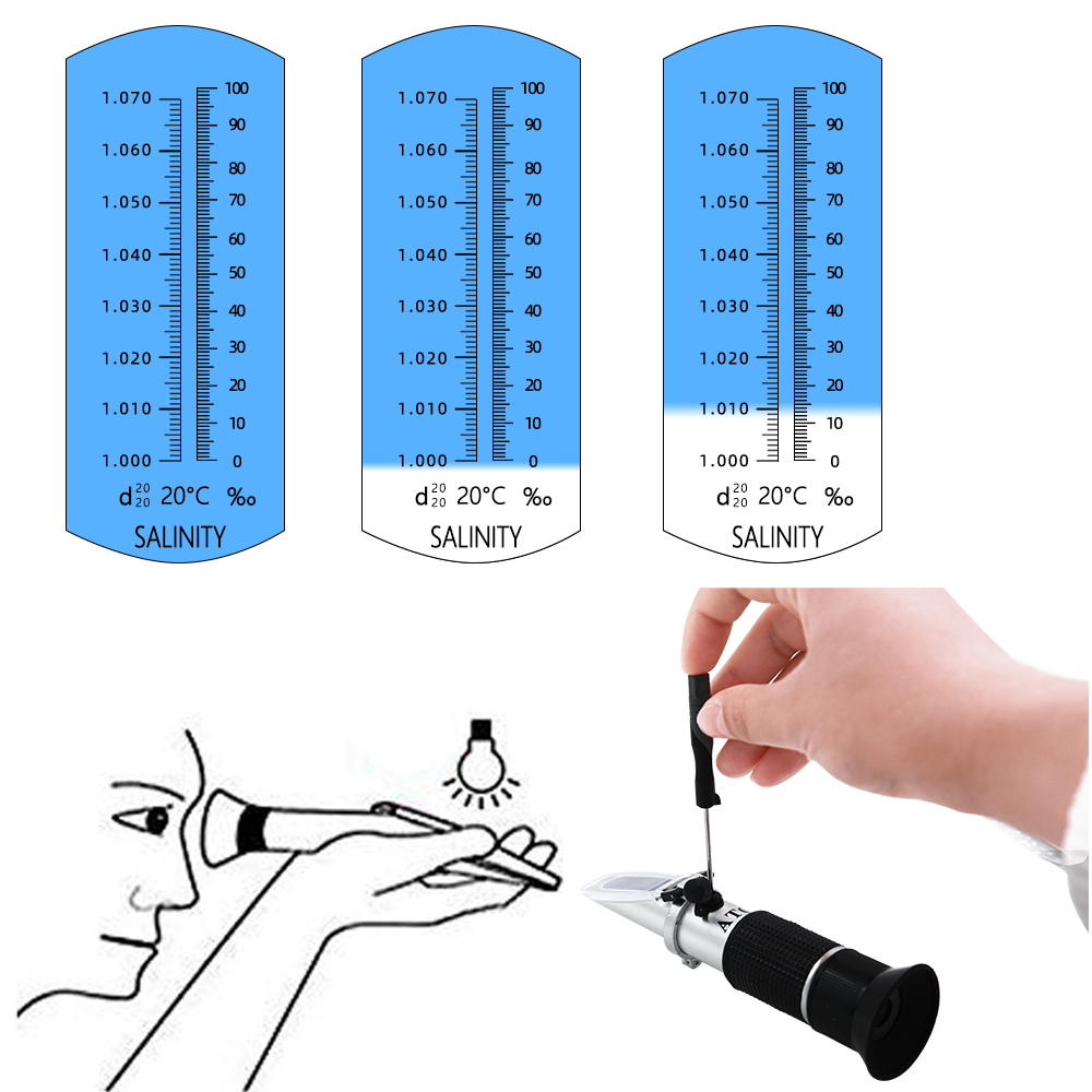 Рефрактометр солености 0-10% 1 – обзор и цена Marine Aquarium Refractometer