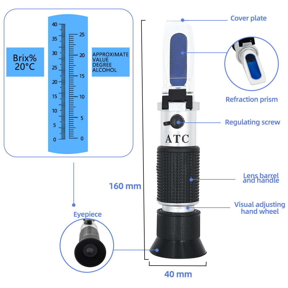 Ручной рефрактометр 0 ~ 40% са – обзор и цена Marine Aquarium Refractometer