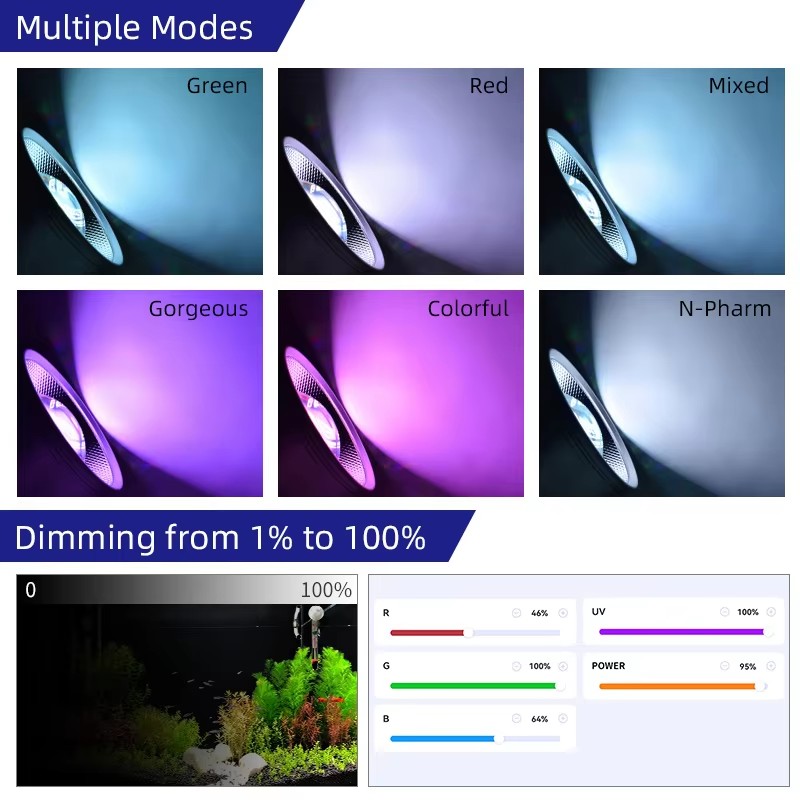 Лампа WEEK AQUA T140Pro RGB+UV – обзор и цена Marine Aquarium Led Lights